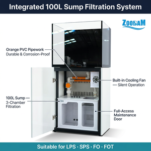 ZOOBAM All-in-One Marine Reef <strong>Tank</strong> Low Iron Glass Silent Overflow Sump System LPS SPS Compatible Custom Aquarium Cabinet - Product Image 5