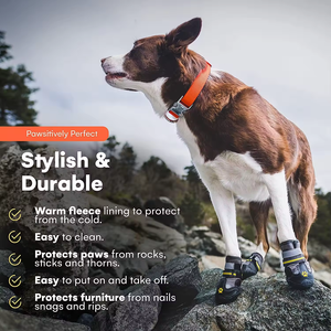 OEM Bottes de <span class=keywords><strong>Neige</strong></span> en Cuir Imperméables et Réfléchissantes pour Chiens Grandes et Moyennes Tailles, avec Protection de Pattes Style Classique, Nouvelle Promotion - Product Image 5
