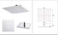 Offre Spéciale ultra-mince 8 10 16 pouces finition miroir pommeau de douche en acier inoxydable économie d'eau à haute pression pour toilettes salles de douche