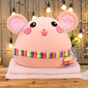 Nette karton 3 in 1 reise kissen geschenk weiche baby schlaf blatt plüsch tier decke geschenk - Product Image 2