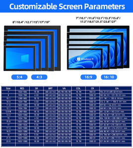 จอภาพอุตสาหกรรมที่ปรับแต่งได้สำหรับ HDMI ประหยัดพื้นที่การออกแบบที่กะทัดรัดหน้าจอสัมผัสที่มีประสิทธิภาพลำโพงในตัวจอภาพอุตสาหกรรม - Product Image 3