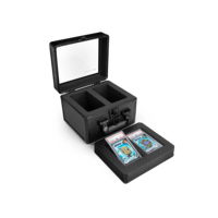 Boîte de rangement en aluminium pour cartes gradées, étui pour toploaders, boîte de présentation pour cartes de sport avec prix promotionnel