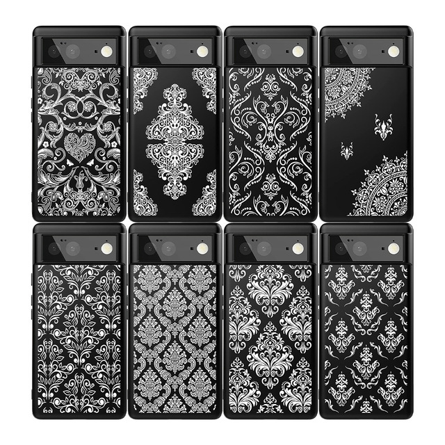 Retro Lace Flower Matte TPU Phone Case for Google Pixel 9 Pro XL