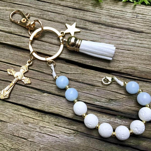 Joyería Católica, Medalla Milagrosa, Rosario de Una Década, Llavero, Colgante para Bolsa, Amuleto para Regalo de Bautizo - Product Image 4