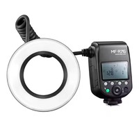 Flash annulaire macro Godox MF-R76 à LED alimenté par batterie, lumière annulaire 5000K pour appareils photo reflex numériques Canon, Sony et autres marques