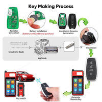 Llave Inteligente Universal Autel IKEYAT004CL IKEY de 4 Botones, Compatible con la Máquina de Copia de Llaves de Auto Altra KM100 IM508S IM608S II