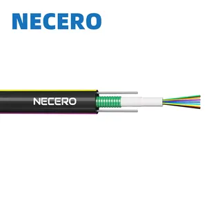 NECERO 공장 직매 광섬유 케이블 GYXTW 1-24 코어 단일 모드 장갑 광섬유 케이블