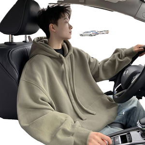 Fabricants de vêtements – Nouveau sweat à capuche décontracté pour homme, couleur unie, coupe ample, 320g, collection printemps-automne - Product Image 1
