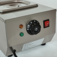 Nouvelle machine à chocolat électrique en acier inoxydable MINI à trois réservoirs, chauffe-chocolat et machine à faire fondre pour cuisine commerciale