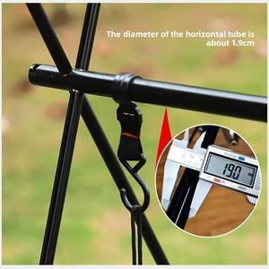 Cleye Portable pliable en aluminium trépied grand support de rangement pour outils de Barbecue en plein air Camping et randonnée crochets de rangement - Product Image 2
