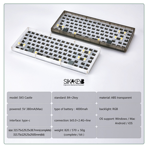 Sikakeyb Sk1 Sk3 Sk5 Factory Direct <strong>84</strong> Mechanical <strong>Keyboard</strong> <strong>84</strong> <strong>Keys</strong> Laptop Gaming 75% <strong>Keyboard</strong> Teclado Clavier <strong>Case</strong> - Product Image 5