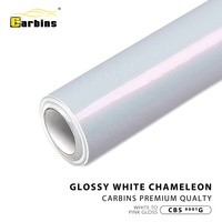 Yüksek kalite tam araç Wrap araba sarma beyaz pembe parlak vinil Wrap Film oto gövde etiket 1.52*18M araba folyo