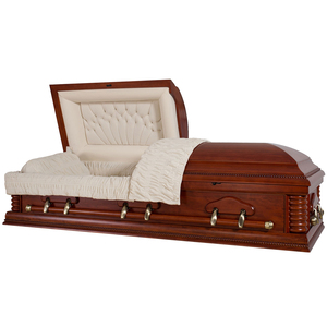 Ataúdes Funerarios de Alta Calidad, Ensamblados en Fábrica, Ataúd de Madera Sólida con Acabado Satinado, Suministro Profesional - Product Image 2