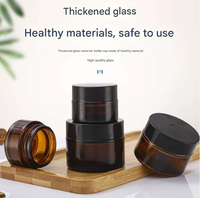 Bocaux en verre ambré vides avec couvercles noirs 5ml 10ml 30ml 50ml 100ml 250ml 500ml Vente en gros