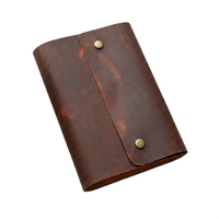 Carnet de notes multifonction en cuir véritable fait main A5, avec trois anneaux, rechargeable, couleur antique, journal vintage de haute qualité