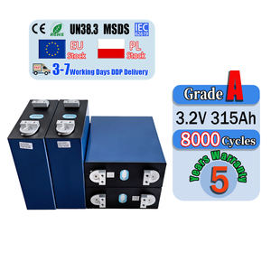 Stock UE 3.2V 315Ah 280Ah Cellule prismatique LiFePO4 Grade A Lithium Fer Phosphate 8000 Cycles DDP 48V Système de Stockage d'Énergie Solaire Hors Réseau - Product Image 1