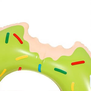 Bouée gonflable en PVC en forme de donut de dessin animé, écologique, pour enfants et adultes, pour jeux aquatiques estivaux - Product Image 4