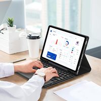 Casing Keyboard Nirkabel dengan Trackpad Lepas Pasang Magnetik Slim Folio untuk Samsung Galaxy Tab A11 Plus 2025 A9 Plus 11 inci 2023