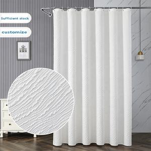 Rideau de <span class=keywords><strong>douche</strong></span> en polyester expansé composite lin-coton, imprimé numérique à grands carreaux, moderne, écologique et de luxe – Grande Vente - Product Image 3