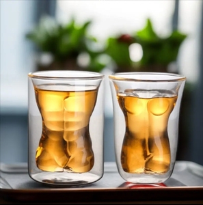 Ragazza carina ragazzo forte doppia parete vuoto ad alta <span class=keywords><strong>temperatura</strong></span> resistente isolamento termico ad alta borosilicato boccale di birra - Product Image 6