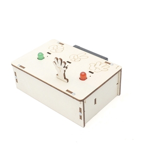 Kit d'assemblage DIY en bois de feux de circulation électriques OKYN-G5791, modèle d'expérimentation scientifique éducatif STEM pour enfants - Product Image 1