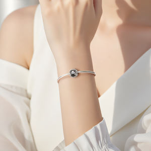 だるま チャーム 本物の925スターリングシルバー シンボルシリーズ ビーズ 女性用 DIY ブレスレットチャーム ネックレス ジュエリーメイキング - Product Image 3