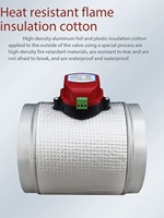 Régulateur de débit d'air électrique galvanisé rond isolé de 150 mm pour système de ventilation CVC