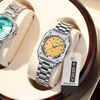Montre à quartz carrée rétro pour femme X-GEQCK H001, bracelet en acier inoxydable, cadran lumineux, montres à haute valeur esthétique