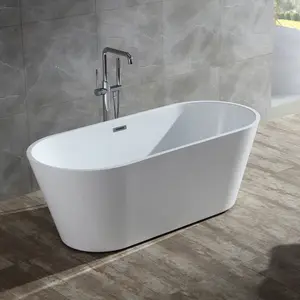 Modern Simple Deep Soaking Transparent Freestanding Bathtub Bathroom Tubs