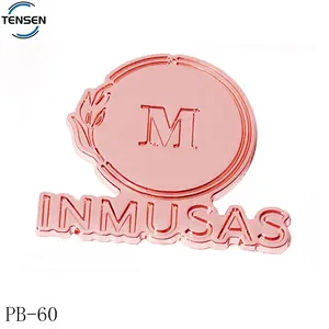 Épingles d'étiquettes pour vêtements, accessoire en or rose, badge de bouton de logo moulé sous pression pour veste