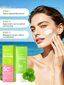 Crème solaire légère SPF 50 à l'extrait de Centella Asiatica, soin apaisant à base de plantes coréennes, pour tous types de peaux, OEM - Product Image 6