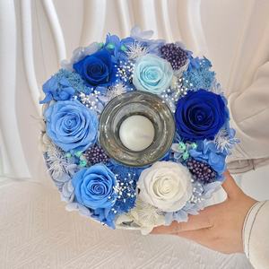 Nouvelle Idée Coffrets Cadeaux Saint Valentin Fleur de Rose Éternelle Cadeau de Mariage <span class=keywords><strong>Pas</strong></span> <span class=keywords><strong>Cher</strong></span> Rose Préservée Avec Bougie Vraies <span class=keywords><strong>Fleurs</strong></span> Préservées Fraîches - Product Image 1