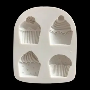 Moule en Silicone cupcake 40 pièces, 4 trous, outils de pâtisserie