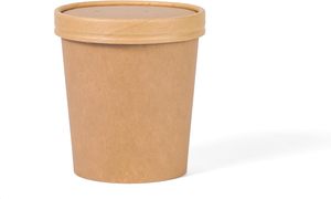 Tazón de Papel Kraft Desechable Biodegradable para Llevar, Personalizable, para Sopa y Ensalada, Venta Caliente - Product Image 2