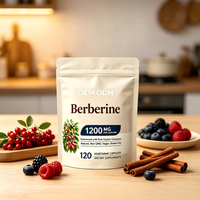OEM/ODM Capsules de berbérine HCl et de cannelle de Ceylan 1200mg, 120 unités, Soutien immunitaire pour adultes, Végétarien, Végétalien, Sans OGM, Sans gluten