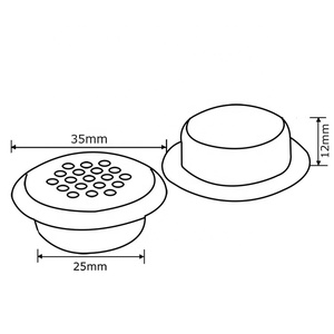 Đồ Nội Thất Phần Cứng Phù Hợp Nhựa Vòng Thông Gió Không Khí Lỗ Bìa Cap Phụ Kiện Đồ Nội Thất - Product Image 3