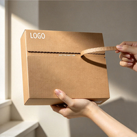 Boîtes d'expédition en carton ondulé de luxe personnalisées en gros, logo personnalisé, boîte pliante réutilisable en papier carton