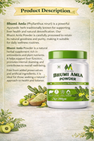 Poudre pure d'Amla de Bhumi, extrait végétal, complément alimentaire naturel à base de plantes pour le soutien du foie, le renforcement de l'immunité et le bien-être général