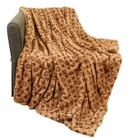 Oversized Mink Plush Faux Fur Throw Blanket, Custom Print