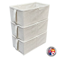 Boîte de rangement en tissu rigide rectangulaire, imperméable, avec poignée, pour le rangement dans les armoires de chambre à coucher, directement de l'usine