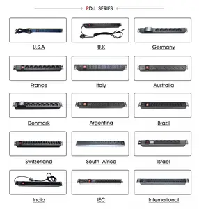 สหรัฐอเมริกา JP Smart Pdu 1u Iec L6-30p 30a หน่วยจ่ายพลังงานแร็คตู้แร็คเมาท์ Pdu