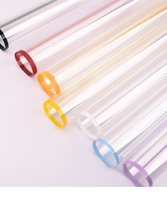Papier d'emballage floral imperméable en cellophane OPP à bord coloré, prix bas, en gros, en stock, polyvalent pour l'emballage floral