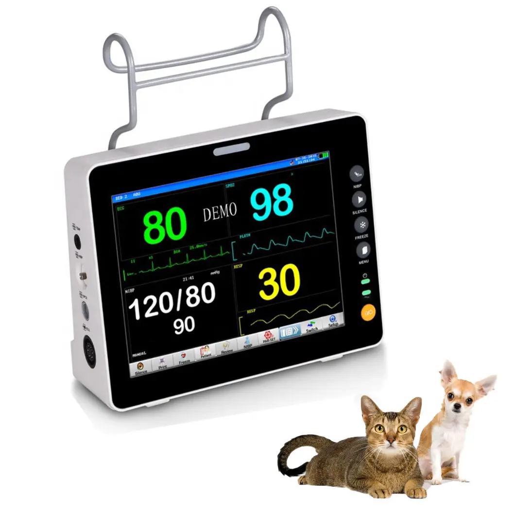 Neues Design Tragbarer ICU-Haustier monitor mit mehreren Parametern für Katzen und Hunde