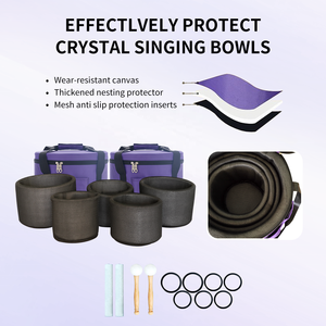Precio al por mayor 6-12 pulgadas Frosted Crystal Quartz Crystal Singing Bowls Set - Product Image 6