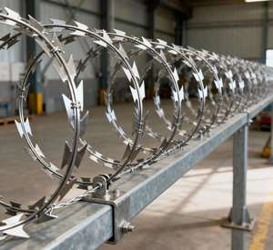 Fil de fer barbelé Rouleau de fil de rasoir Clôture Fil de fer <span class=keywords><strong>concertina</strong></span> rasoir galvanisé à chaud Fil de fer barbelé - Product Image 2