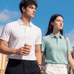 Polo para Hombre, 185g, Algodón de Doble Hilo, Verano, Delgado, Antiencogimiento, Popelina, Manga Corta, Cuello Camisero, Estilo Business - Product Image 1