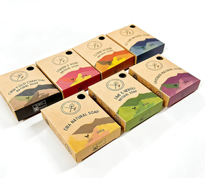 Boîtes en papier kraft recyclables personnalisées avec lamination brillante et gaufrage pour l'emballage de <span class=keywords><strong>savon</strong></span> en barre, design de <span class=keywords><strong>savon</strong></span> artisanal français <span class=keywords><strong>vintage</strong></span> - Product Image 2