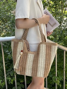 <span class=keywords><strong>Sac</strong></span> fourre-tout tendance 2026 <span class=keywords><strong>en</strong></span> <span class=keywords><strong>paille</strong></span> tressée grande capacité pour femme, idéal pour l'été, la <span class=keywords><strong>plage</strong></span> et les vacances, fait main <span class=keywords><strong>avec</strong></span> <span class=keywords><strong>pompon</strong></span> - Product Image 3