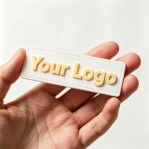 OEM ODM Silicone Clothing Labels, Smooth Edges No Bubble Drop Glue <b>Tags</b> for Wholesale Silicone <b>Tags</b> - Product Image 5