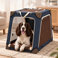 Cage de transport pliable CanboPet pour animaux de compagnie, chenil portable pour chien avec maille respirante et tapis doux pour le coffre de SUV et les voyages
